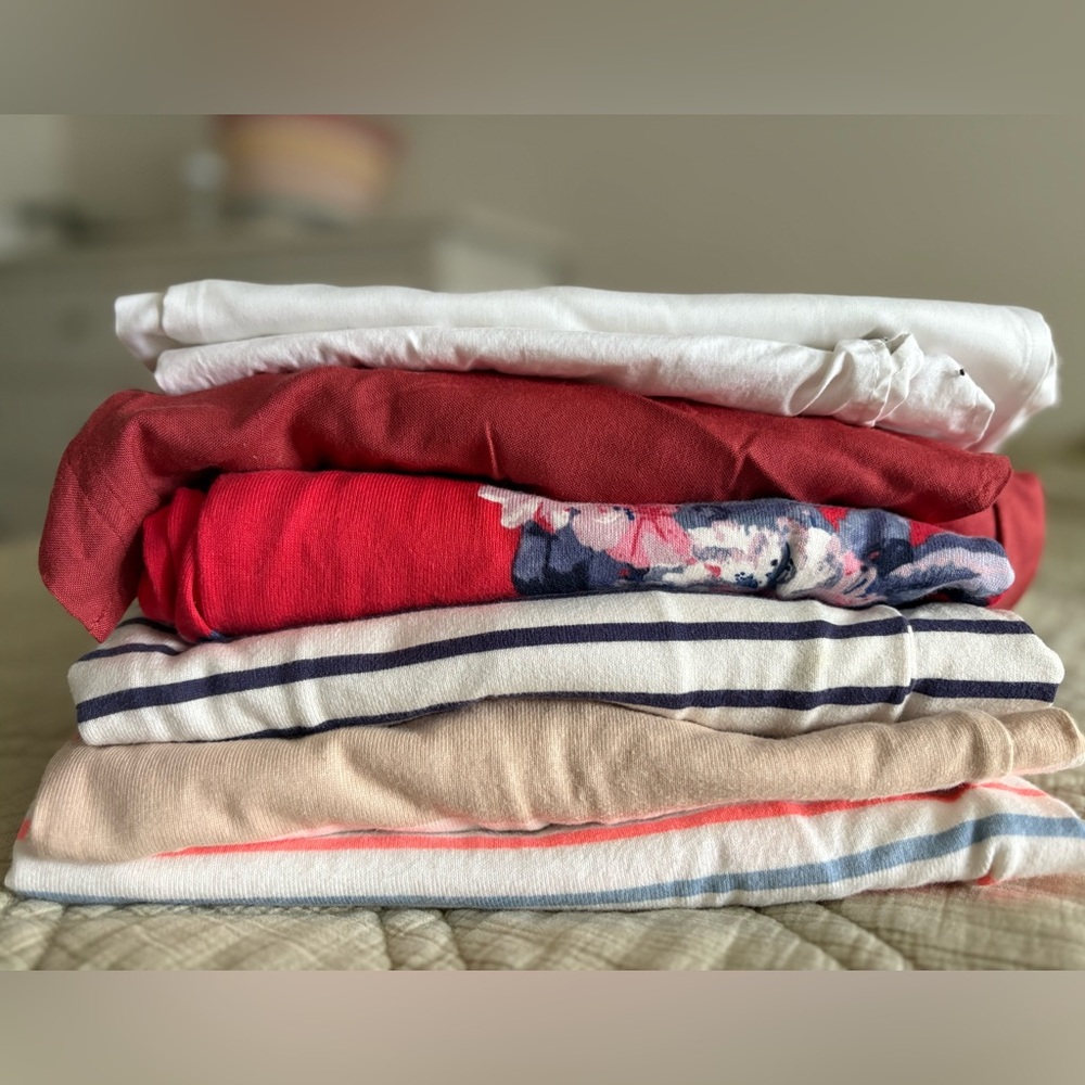 Joules Women's Tops in Red, White, and Cream